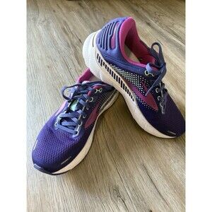 Brooks Womens Adrenaline GTS 22 Purple Athletic Running Sneaker Shoes Size 9B